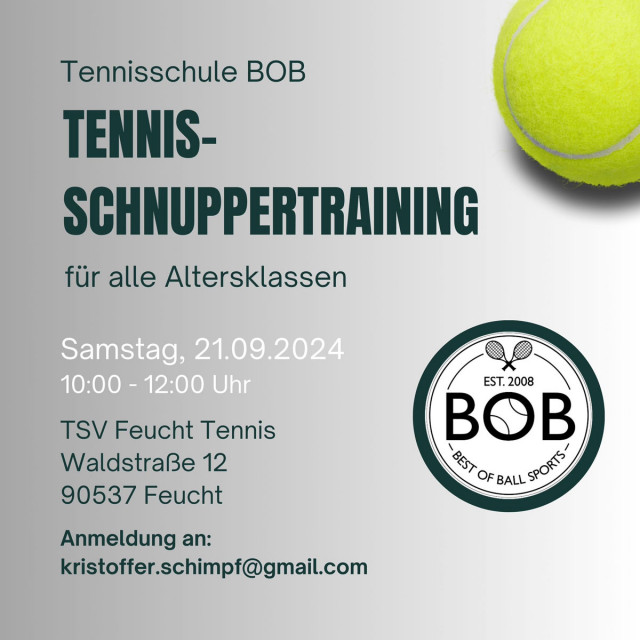 Schnuppertraining TSV Feucht Tennis