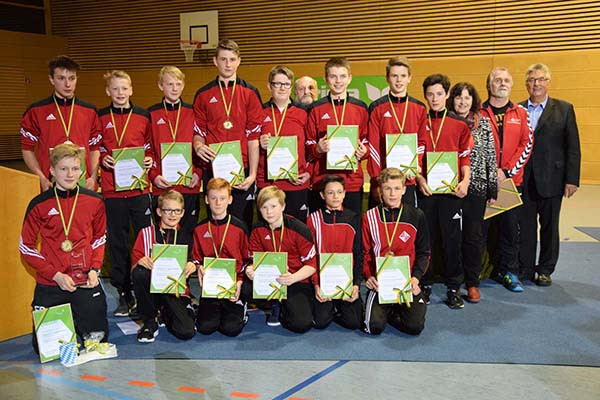 TSV - Handballer an der Sportpalette 2017 geehrt.