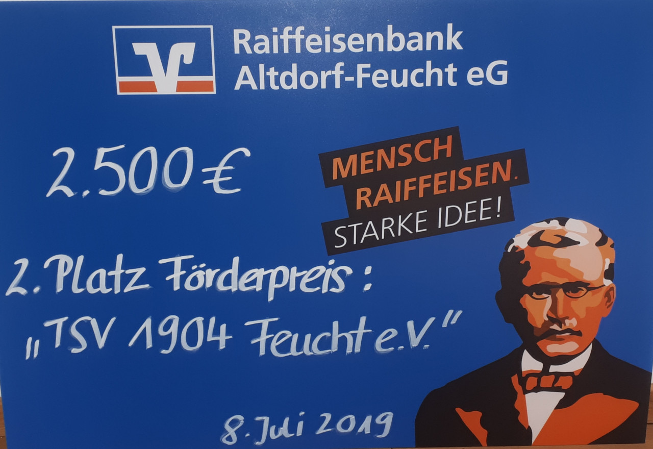 2. Platz beim Förderpreis der Raiffeisenbank Altdorf-Feucht eG